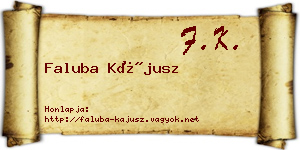 Faluba Kájusz névjegykártya